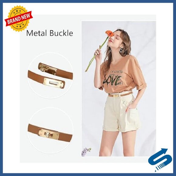 Women\'s Skinny Leather Belt Adjustable Turn-Lock Buckle Dresses Jeans Coats main image 5